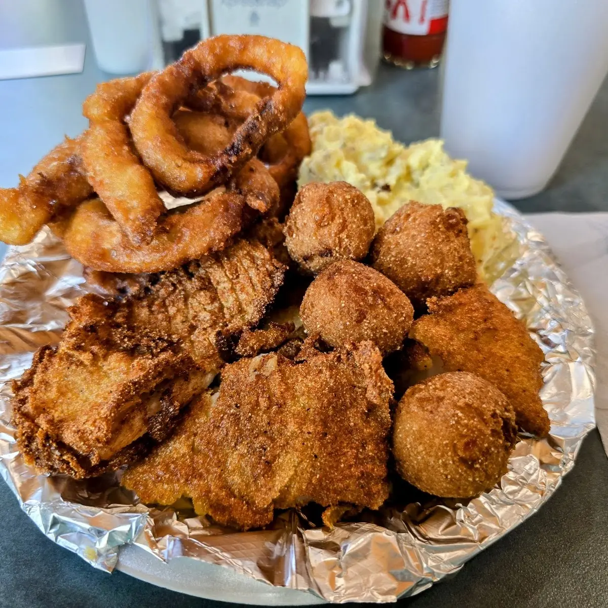 Hush Puppies Potato Salad