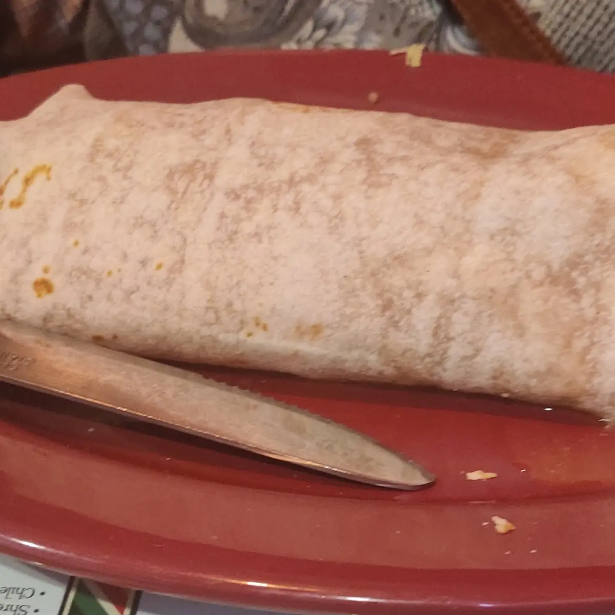 Chile Verde Burrito with Beans & Rice
