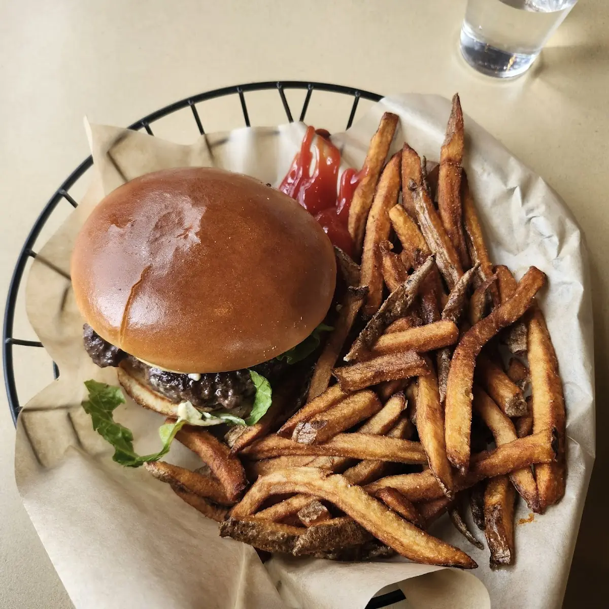 Veggie Burger and Fries
