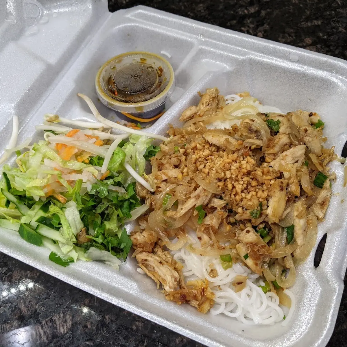 Rice Noodles and Egg Rolls