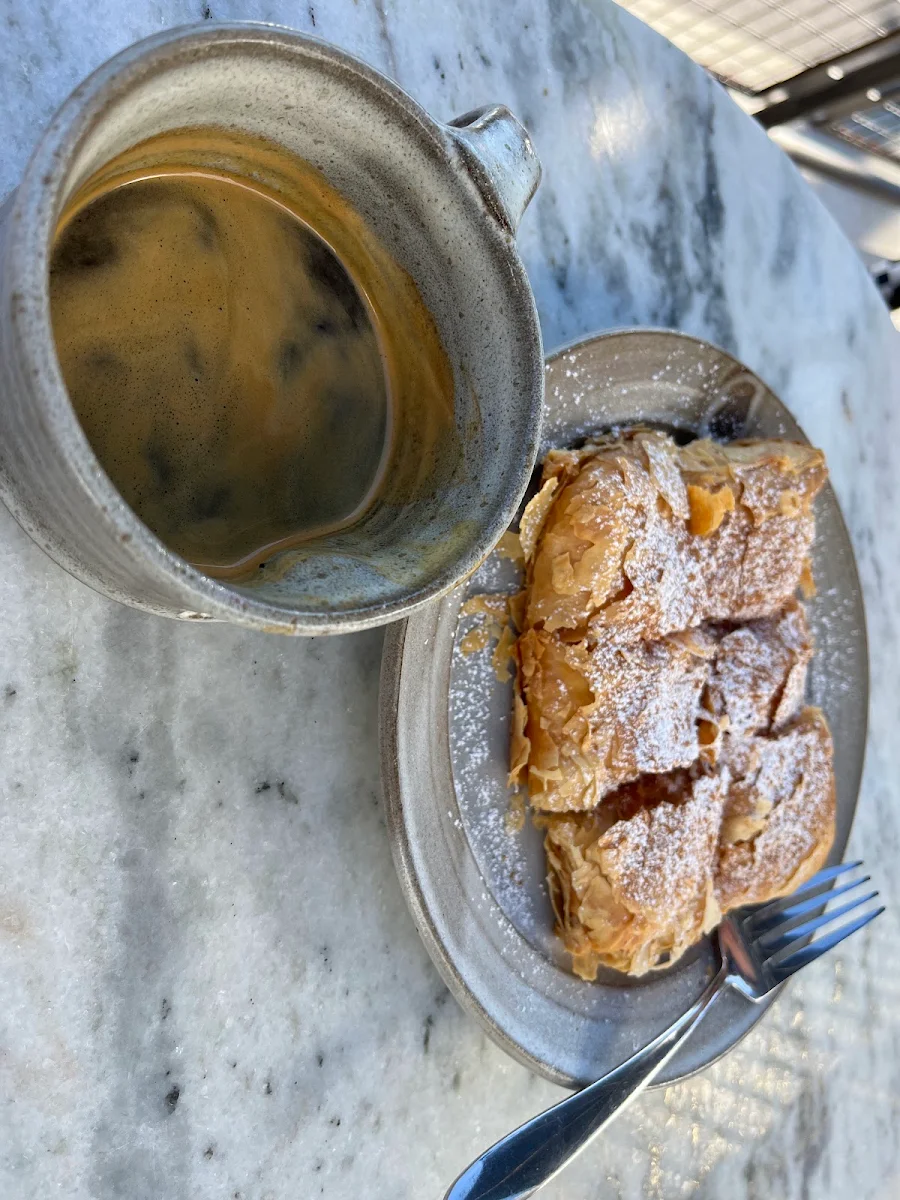 Almond Croissant and Espresso