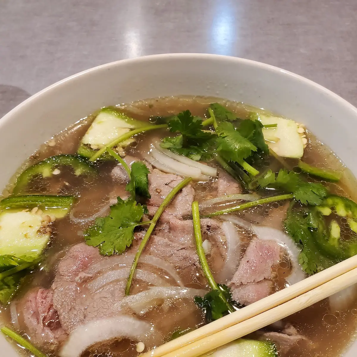 P9. Spicy Lemongrass Beef Noodle Soup