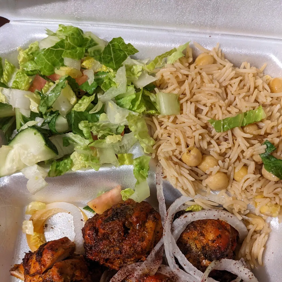 Salad Bone in Chicken Kebab