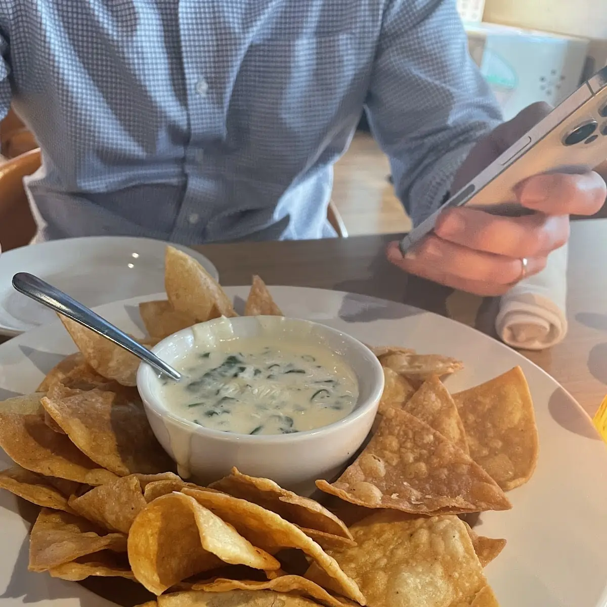 Spinach Artichoke Dip with Pita