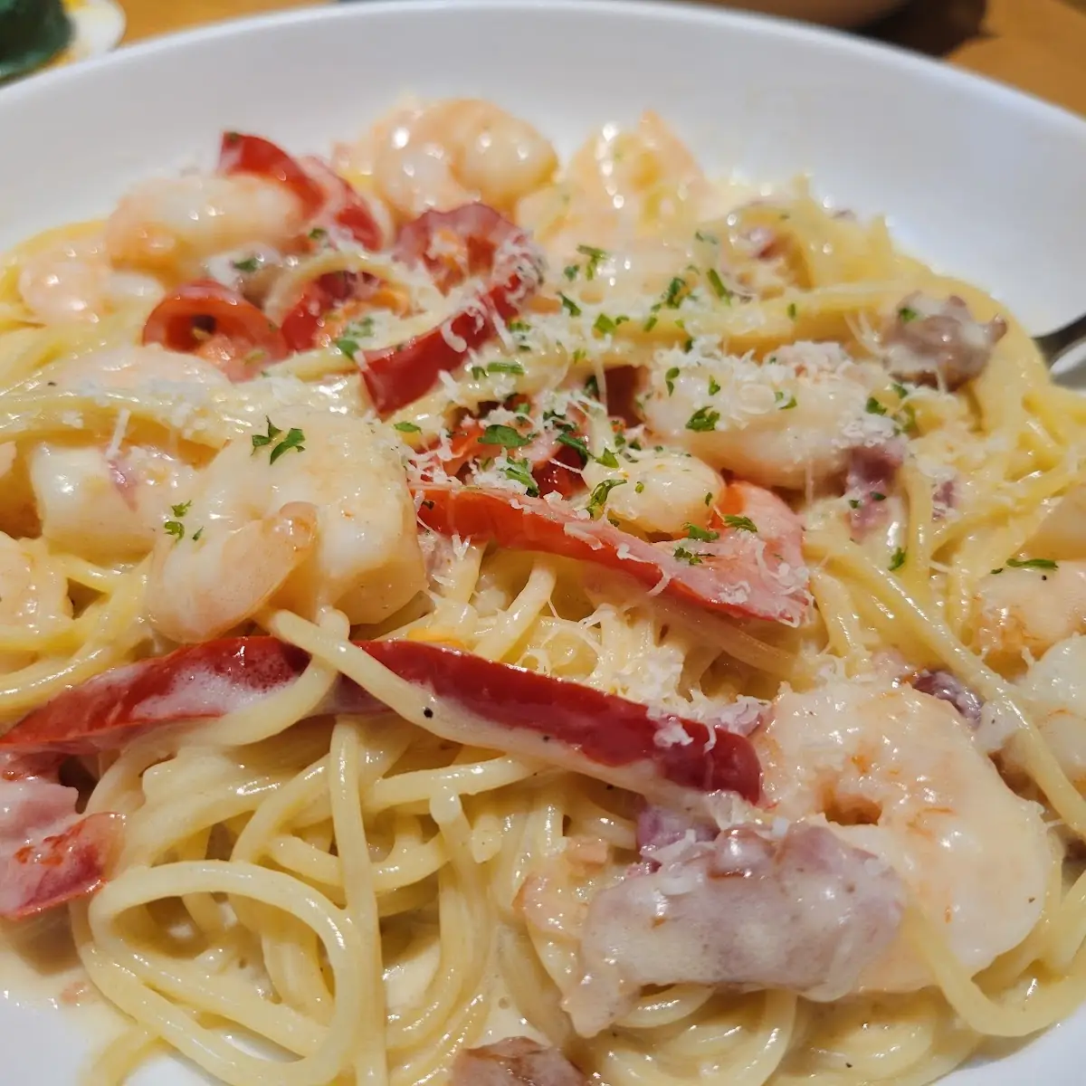 Chicken & Shrimp Carbonara