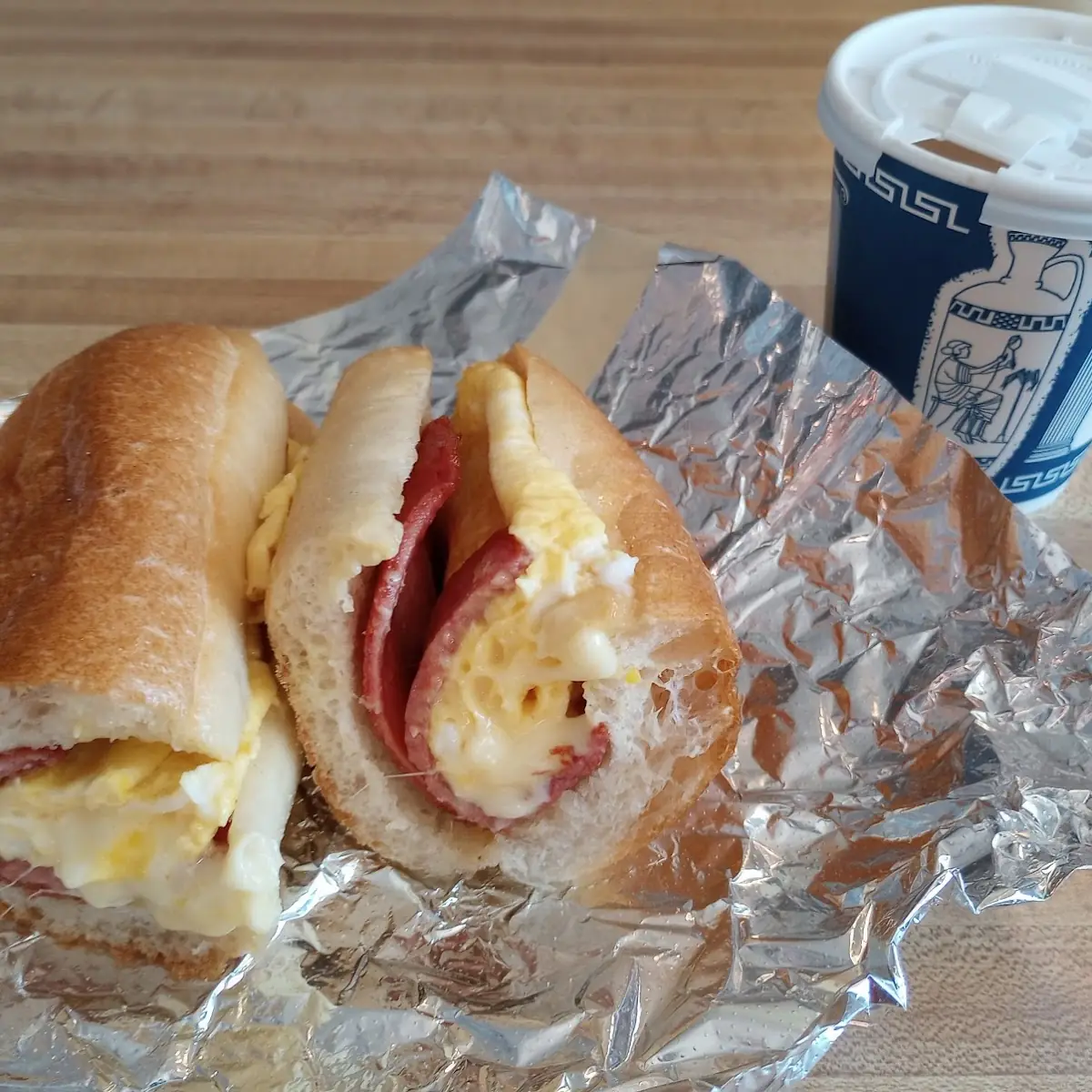 Pork Roll Egg and Cheese Breakfast Sandwich