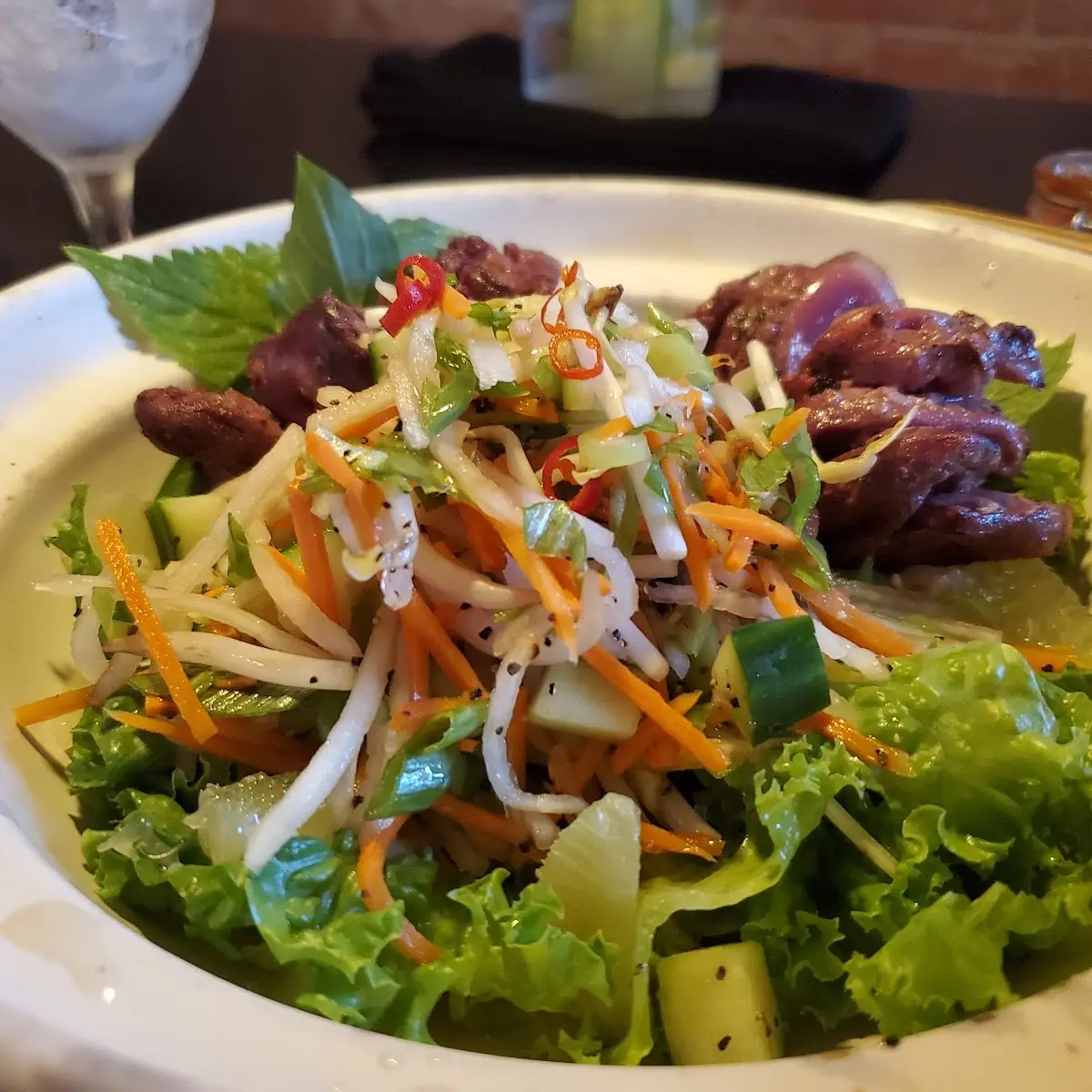 Grilled Duck Hearts