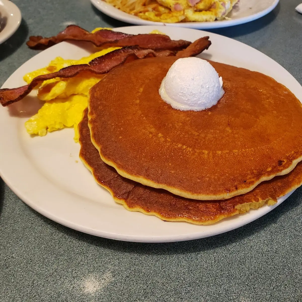 Pancakes Eggs Bacon Sausage