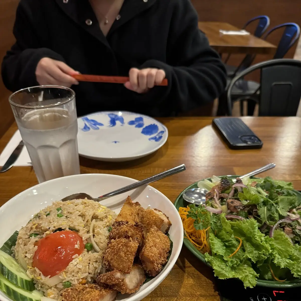 Fried Rice with Crispy Chicken