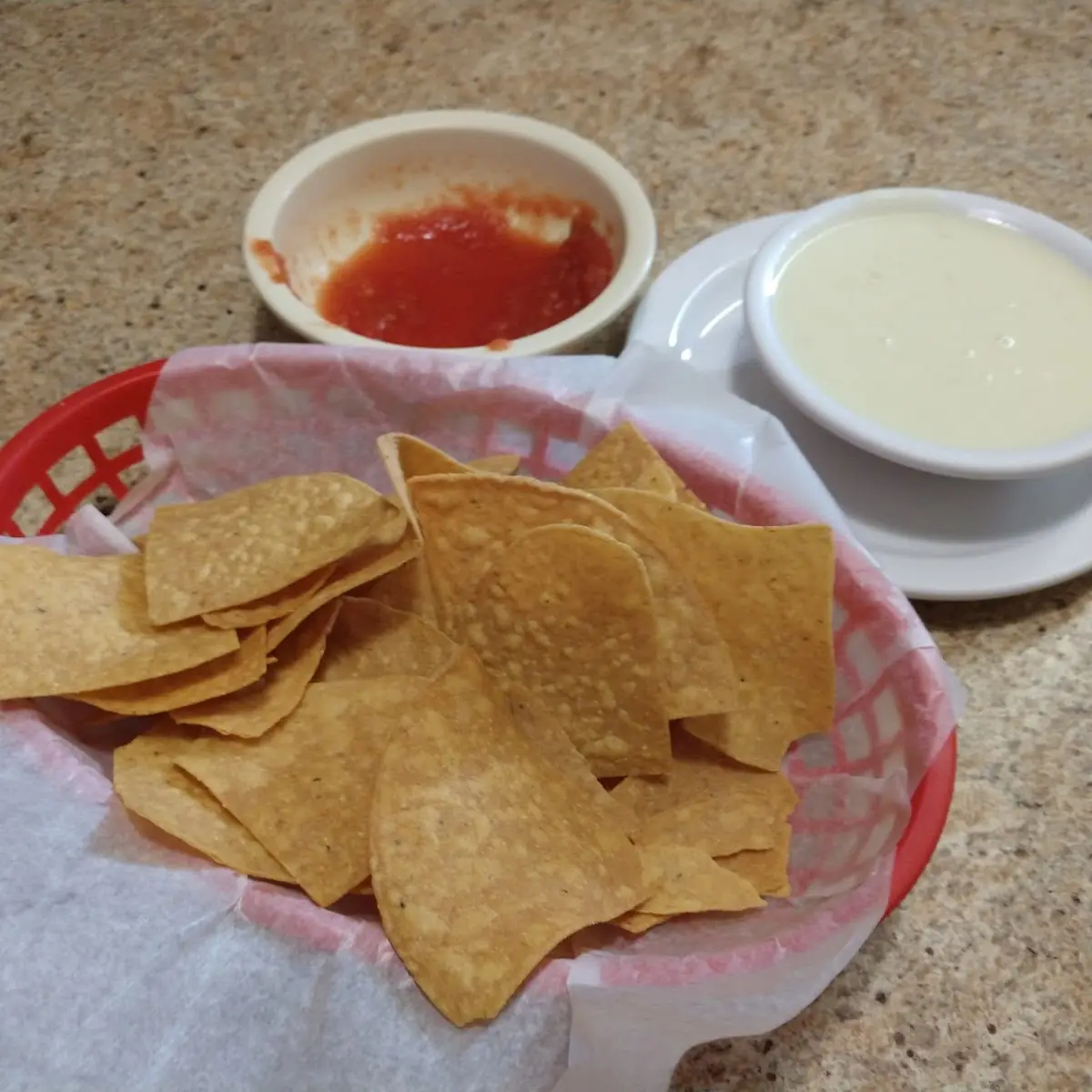 House Made Chips with Queso and Salsa