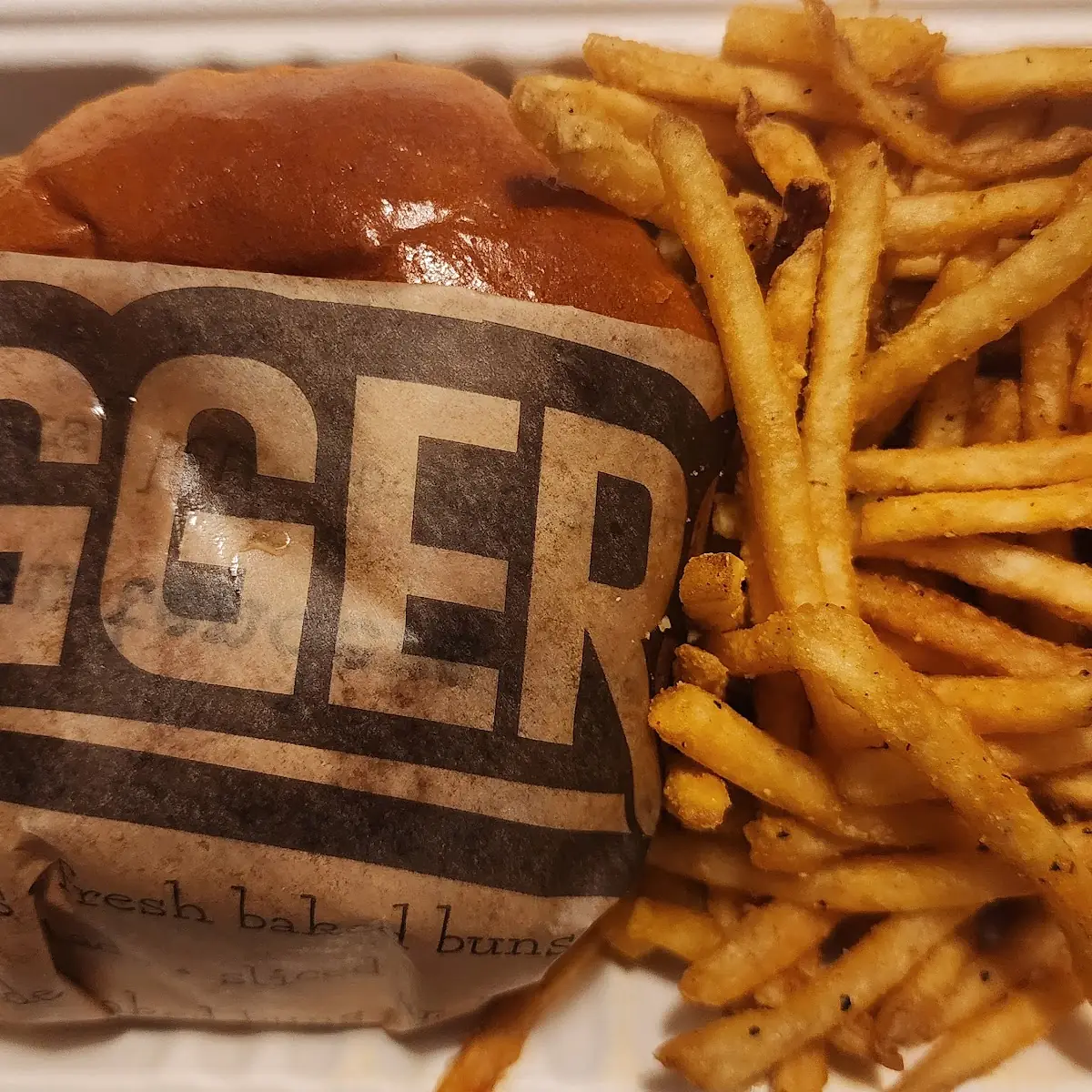 Double Bacon Burger and Fries