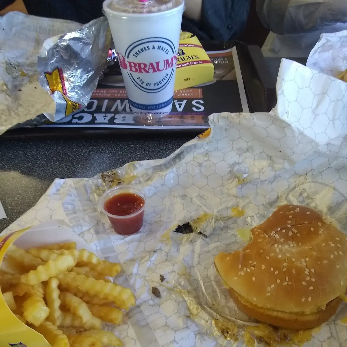 4 Cheese Cheeseburger and Fries
