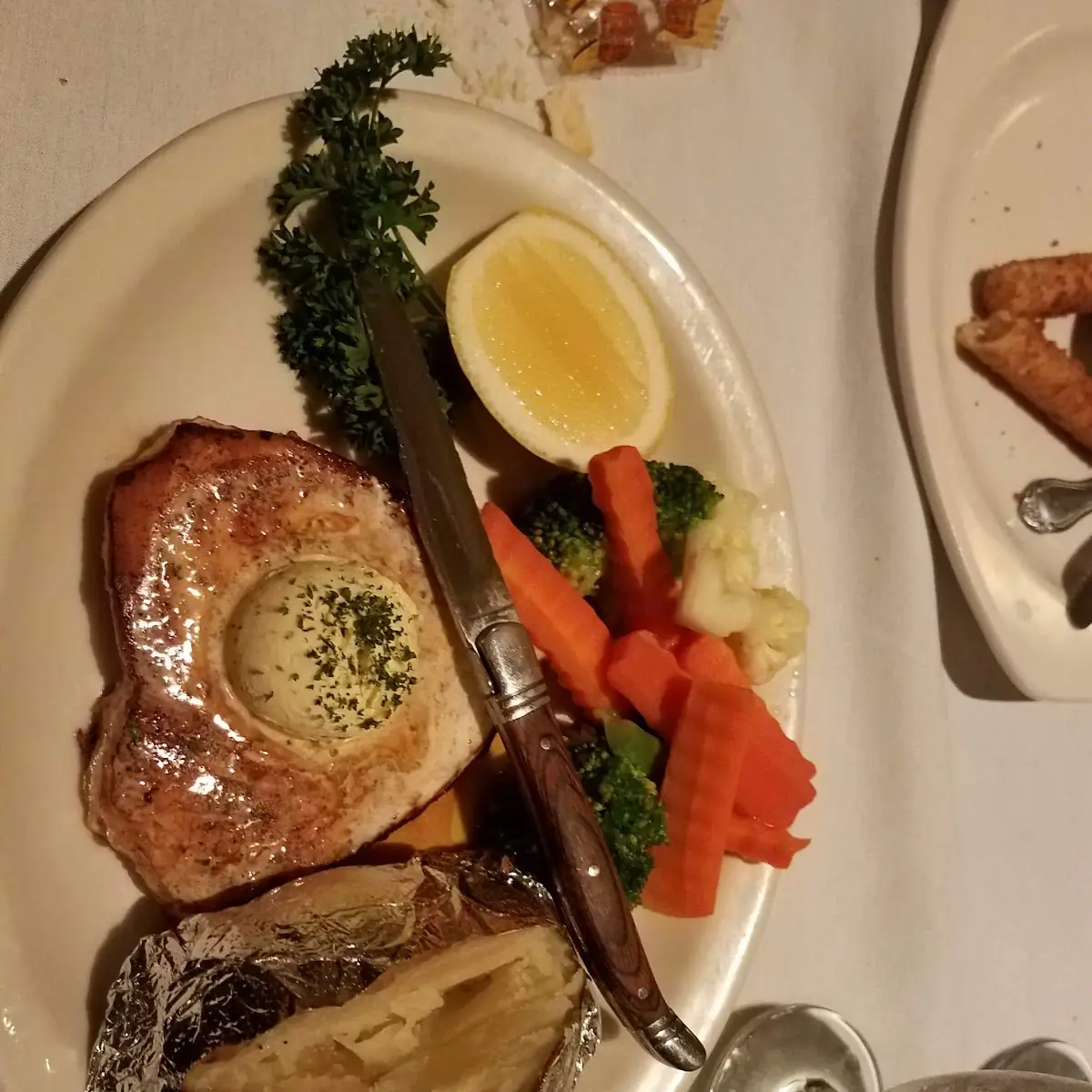 Baked Potato and Steamed Vegetables