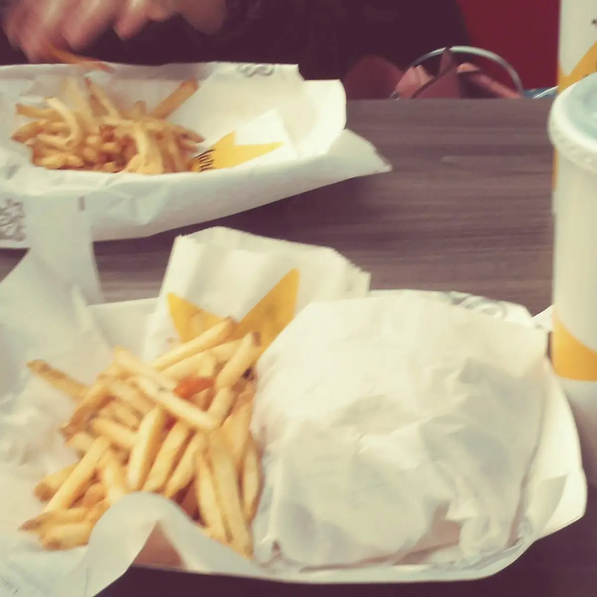 Cheese Burger and Fries