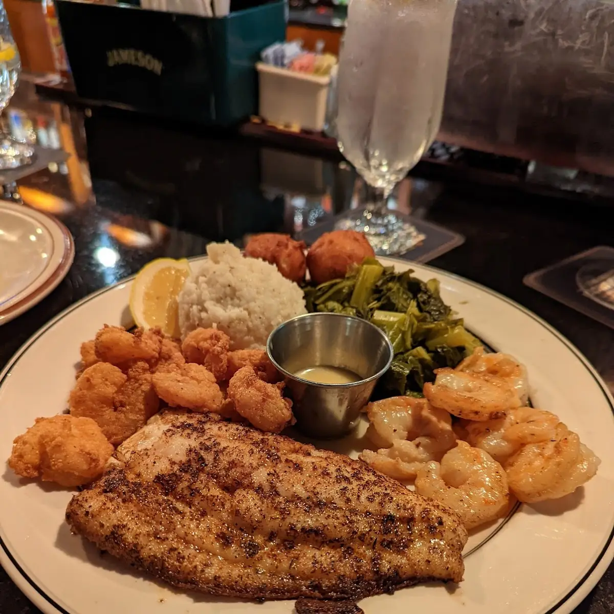 Prime Rib with Fried Shrimp