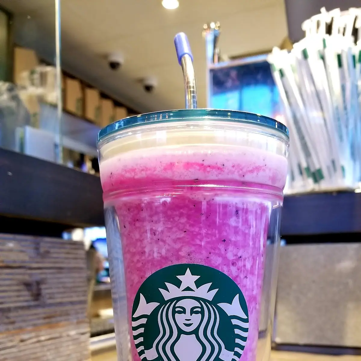 Blended Mango Dragon Fruit Refresher