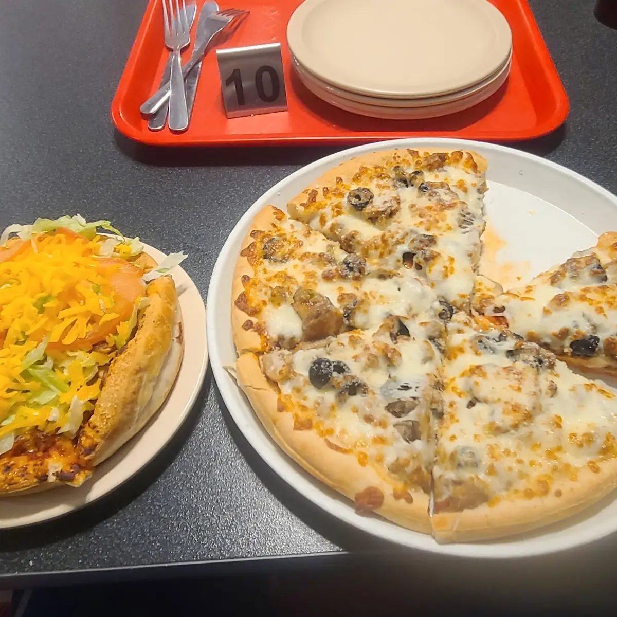 Small Combo and Mini Taco Pizza