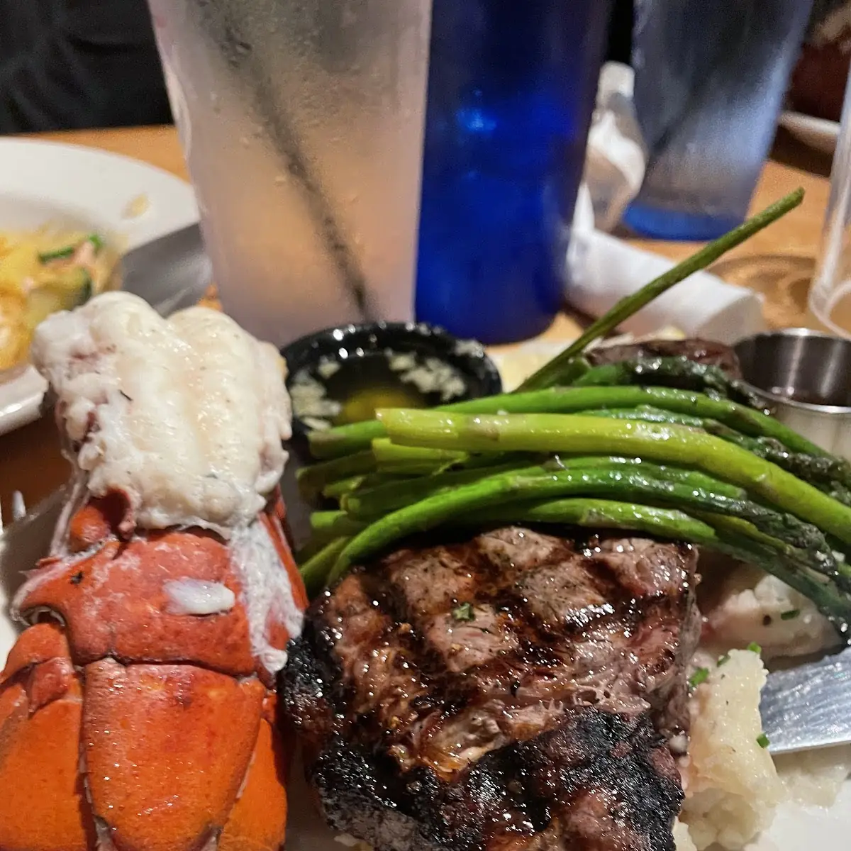 NY Strip with Garlic Mashed Potatoes