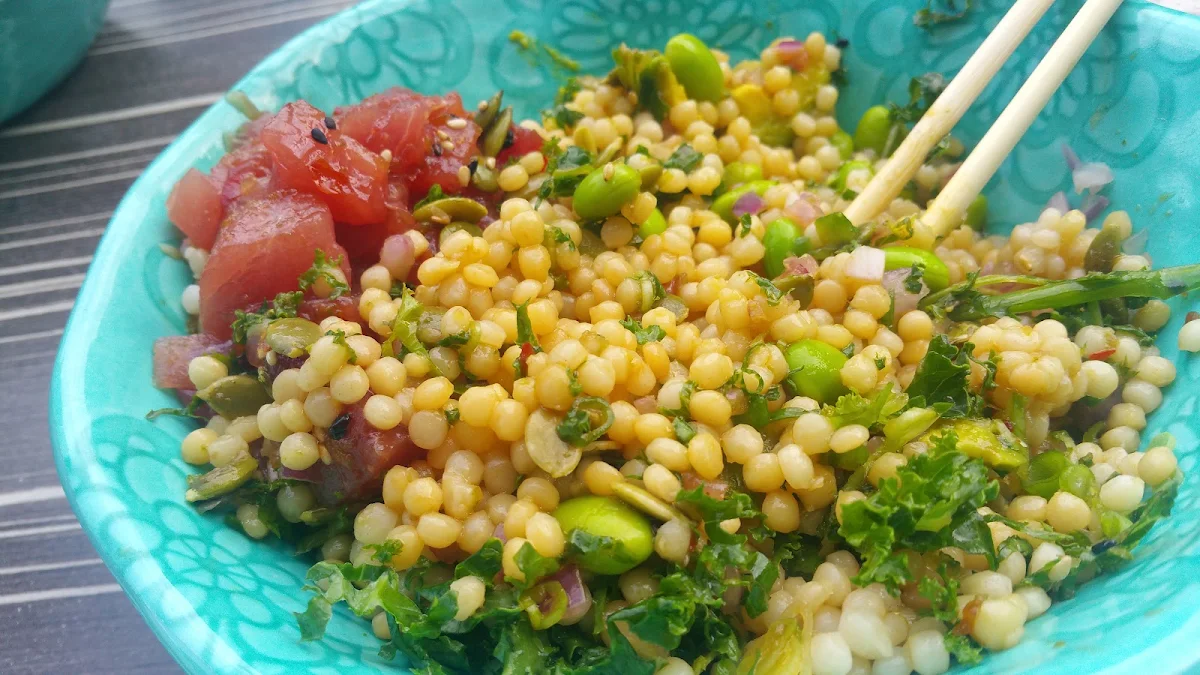 Israeli Couscous, Le Poké Station Crescent