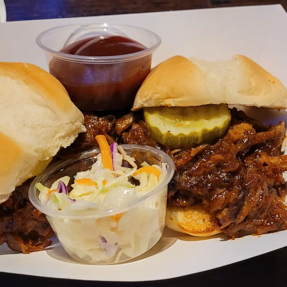 Pulled Pork Sliders with Slaw on Side