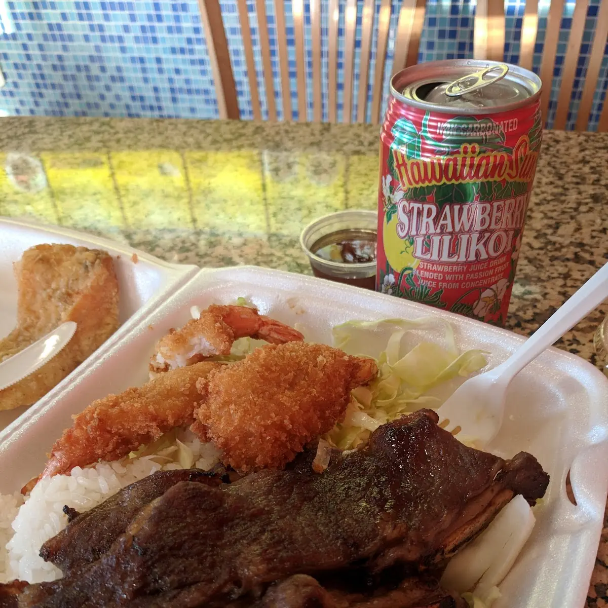 Beef Short Ribs and Shrimp Plate