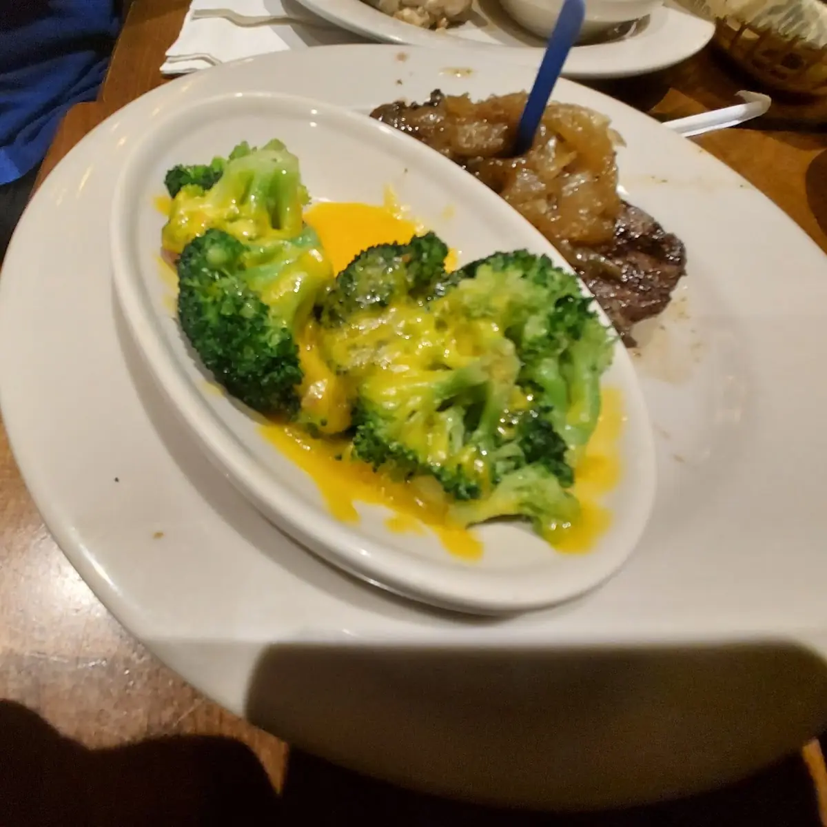 Sirloin Steak w Broccoli Cheese and Onion
