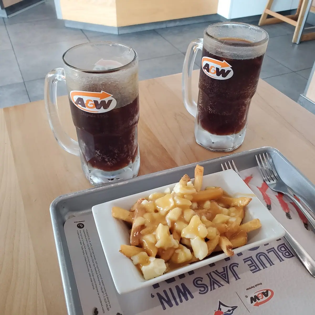 Diet Root Beer and Poutine