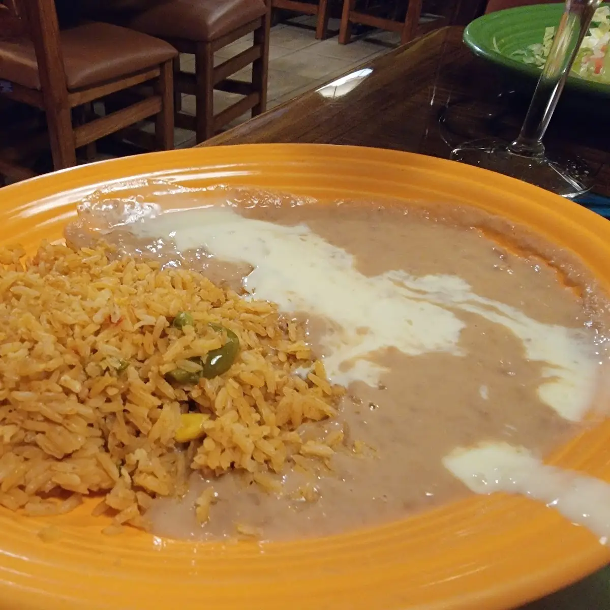 Refried Beans and Spanish Rice