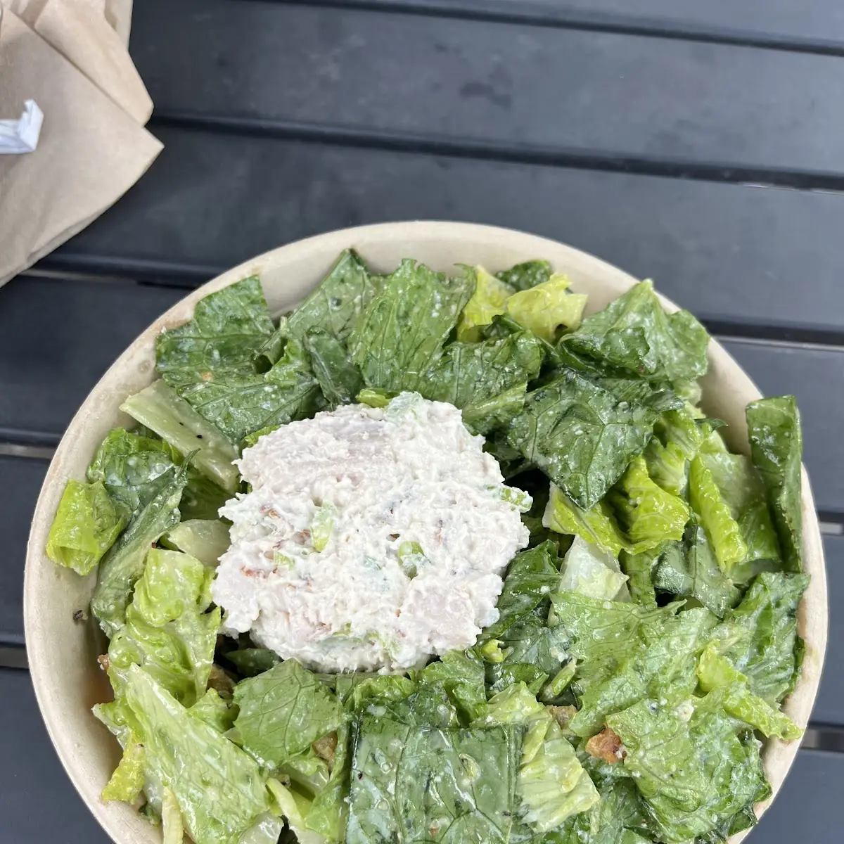 Caesar Salad with Chicken Salad