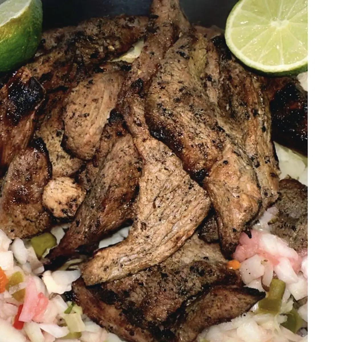 Roasted Beef Strips and Green Plantains