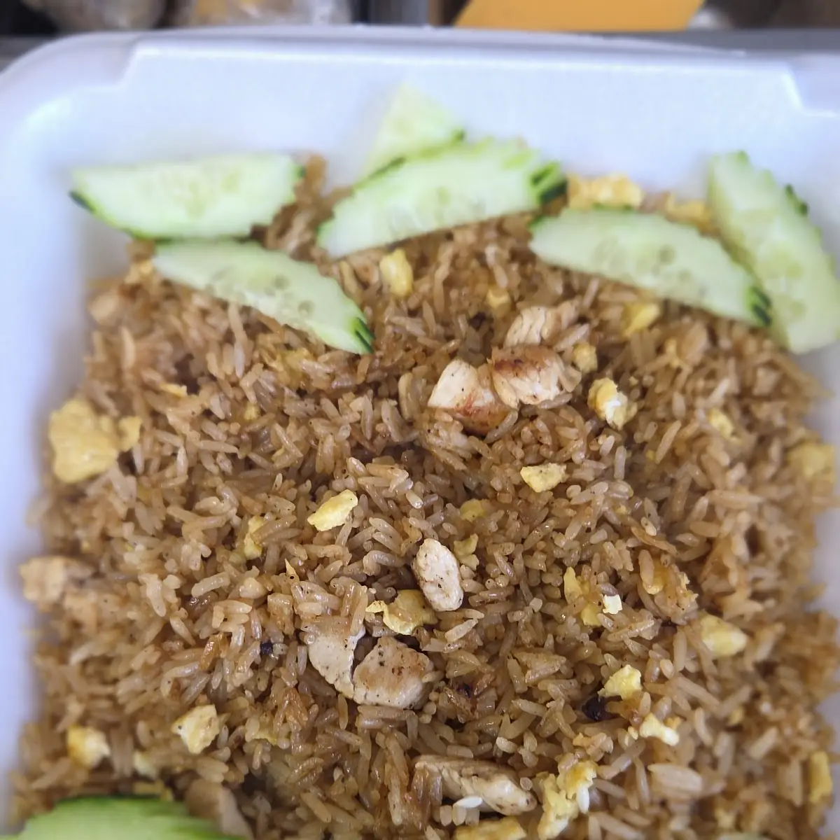 Chicken Fried Rice with Cucumber