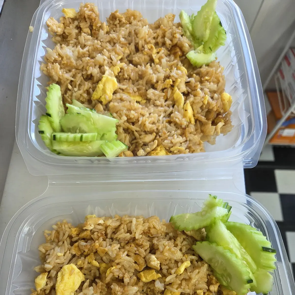 Fried Rice Eggroll and a Drink