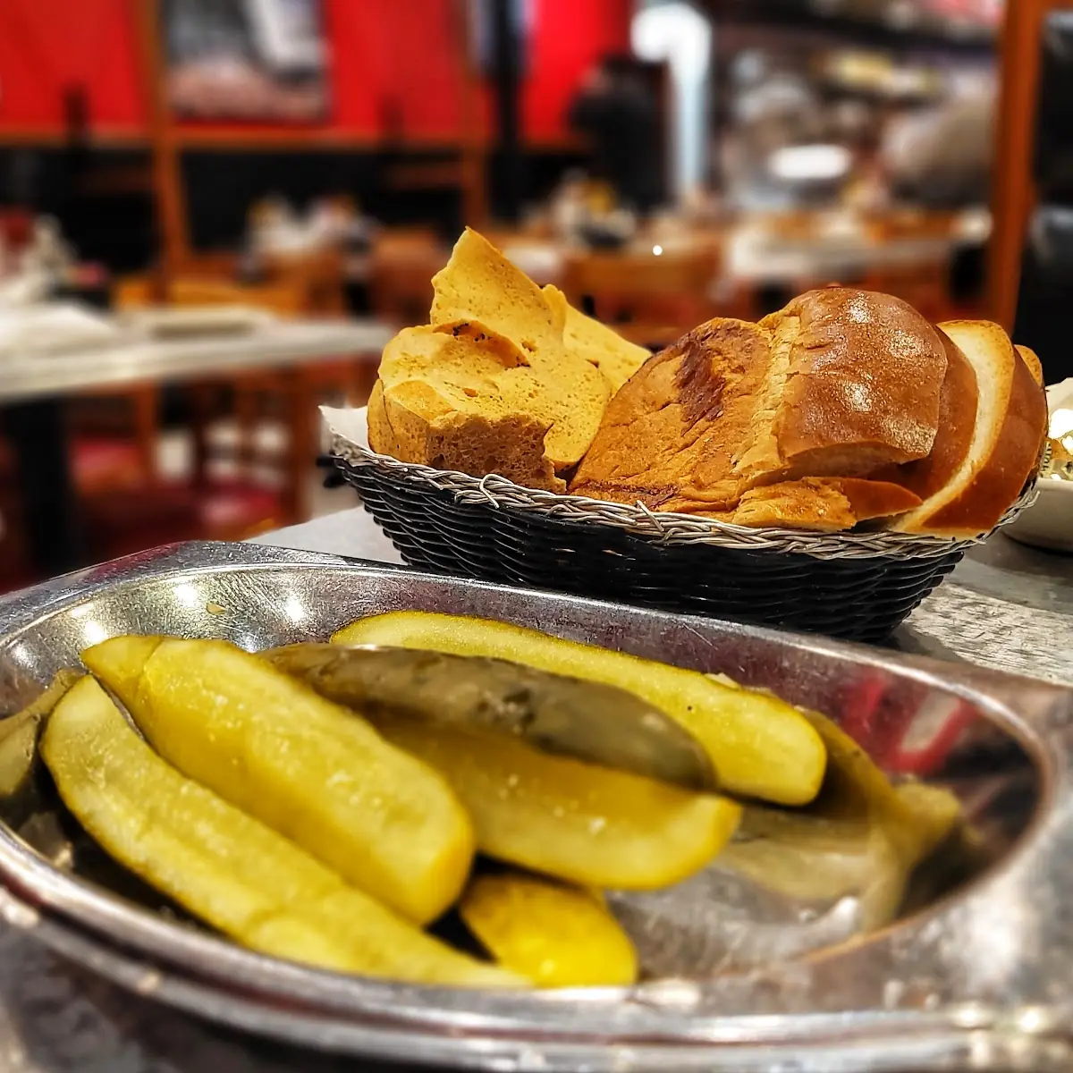 Pickles and Bread Basket