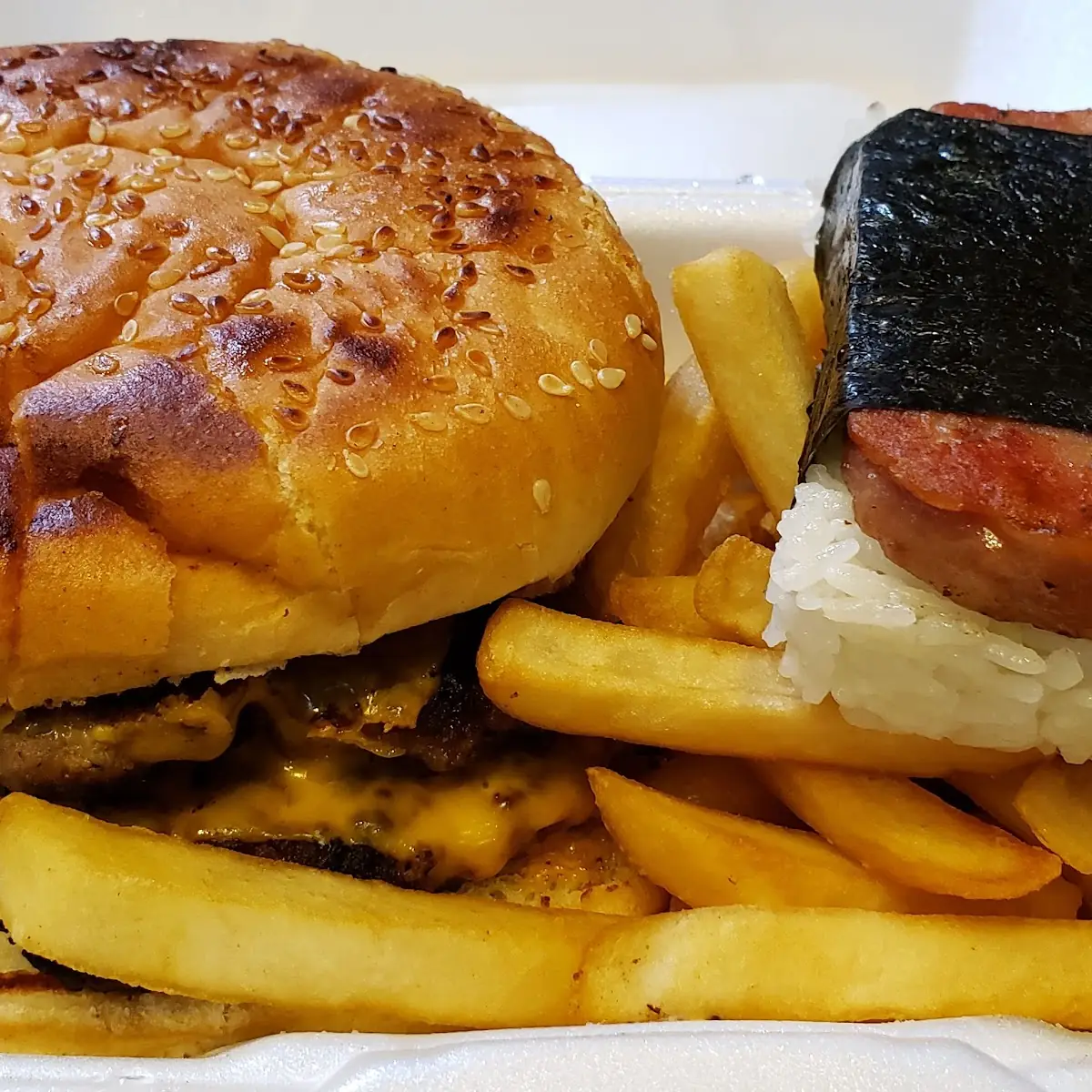 Double Cheese Burger and Fries