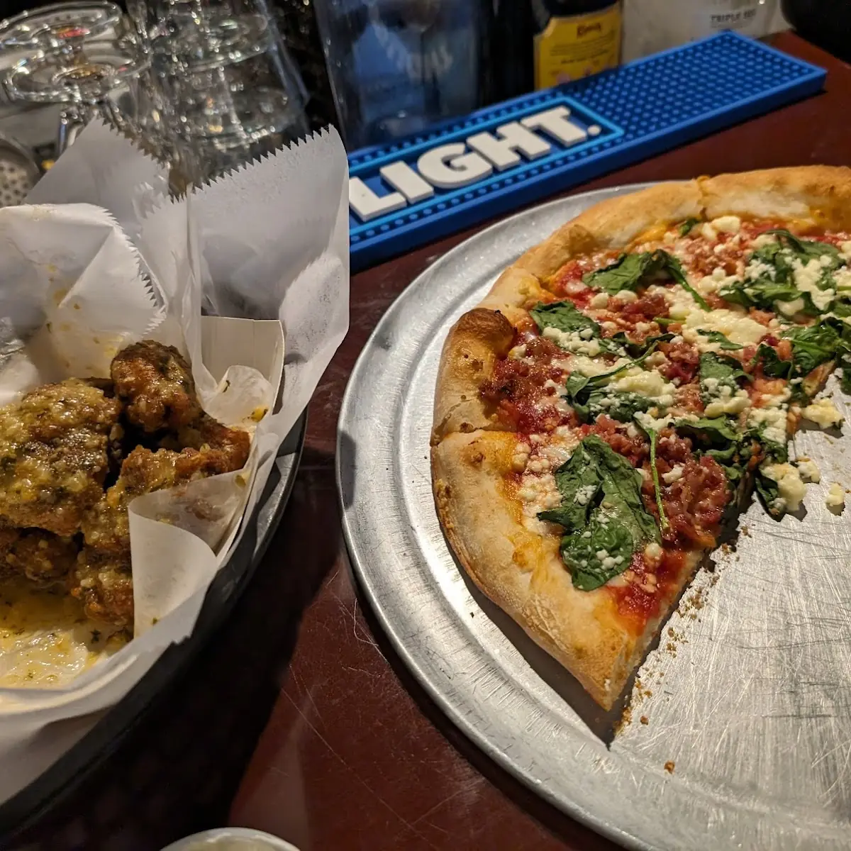 Boneless Chicken Wings with Pizza