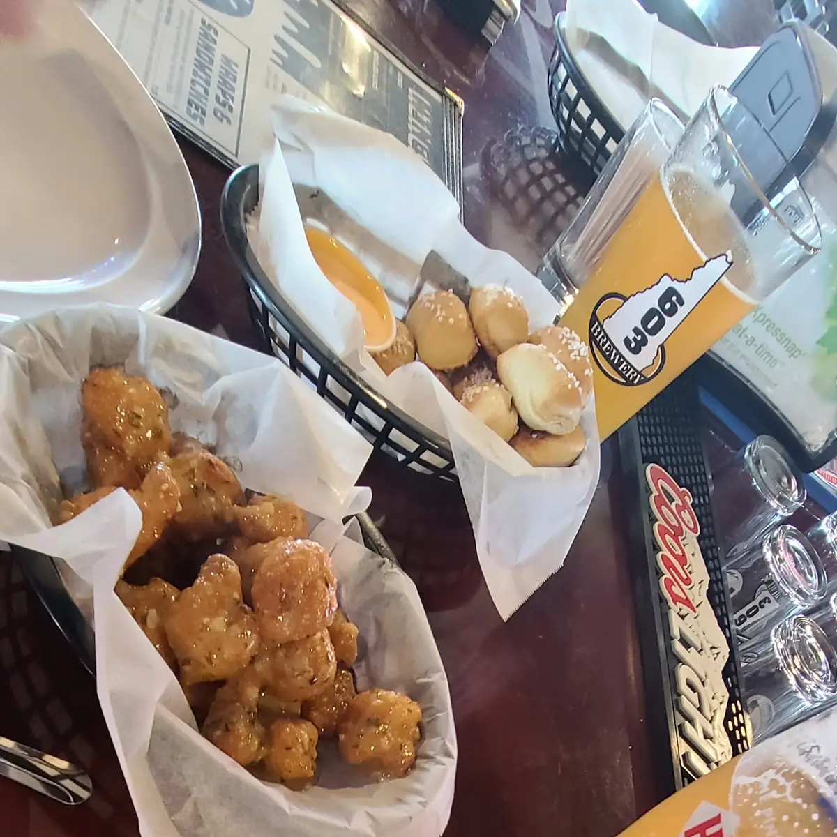 Garlic Parm Deep Fried Cauliflower and Bacon Cheddar Bites