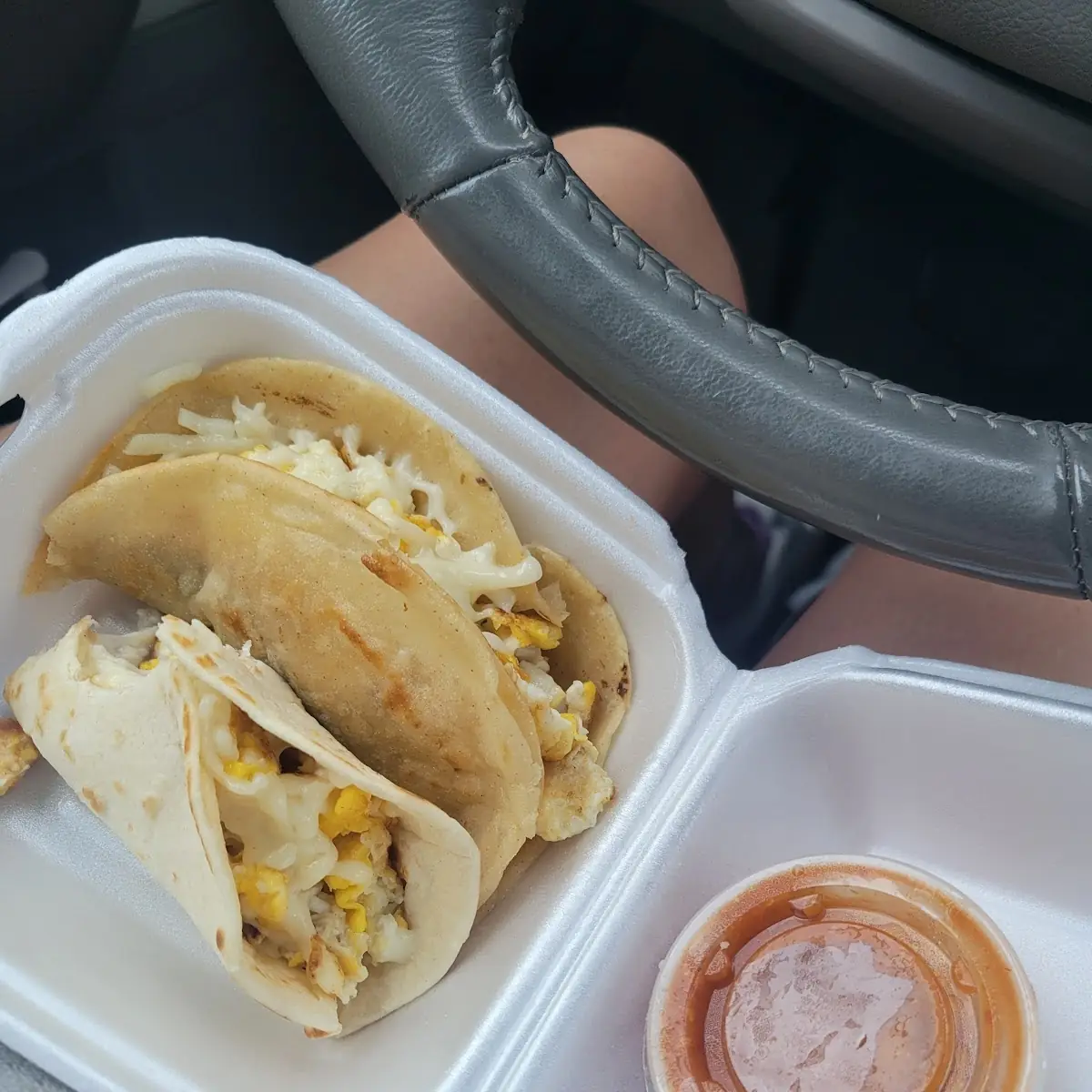 Egg Cheese and Bean Tacos