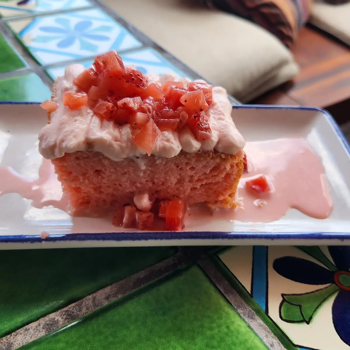 Strawberry Cuatro Leches Cake