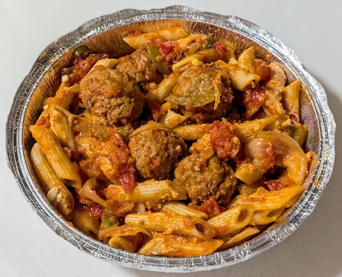 Penne Pasta with Meatballs