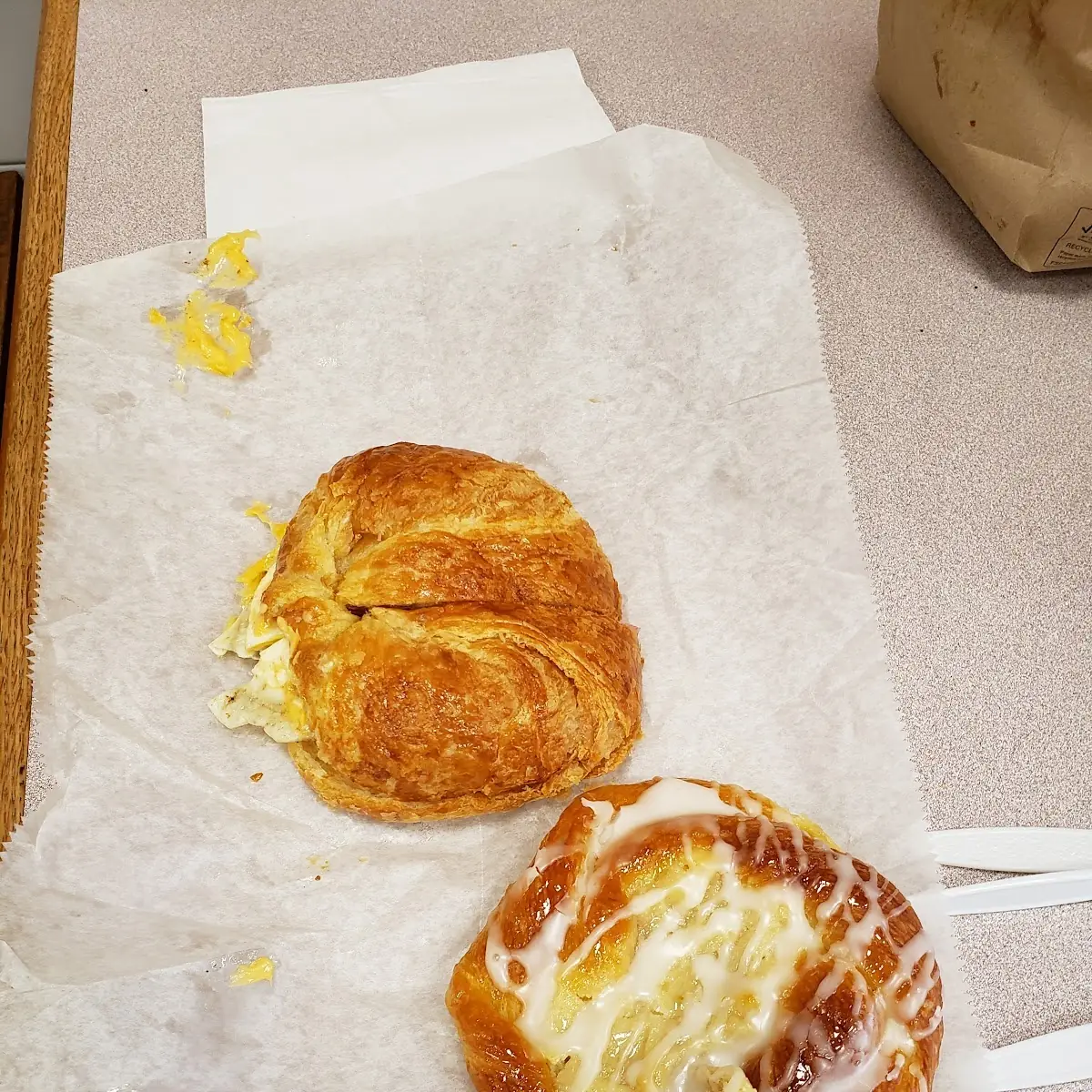 Danish and Breakfast Sandwich