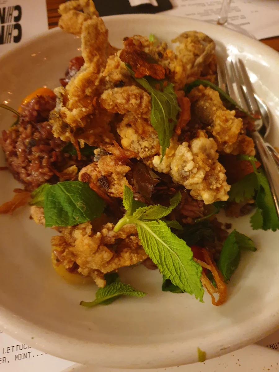 Fried Squid with Naim Jim, Chin Chin