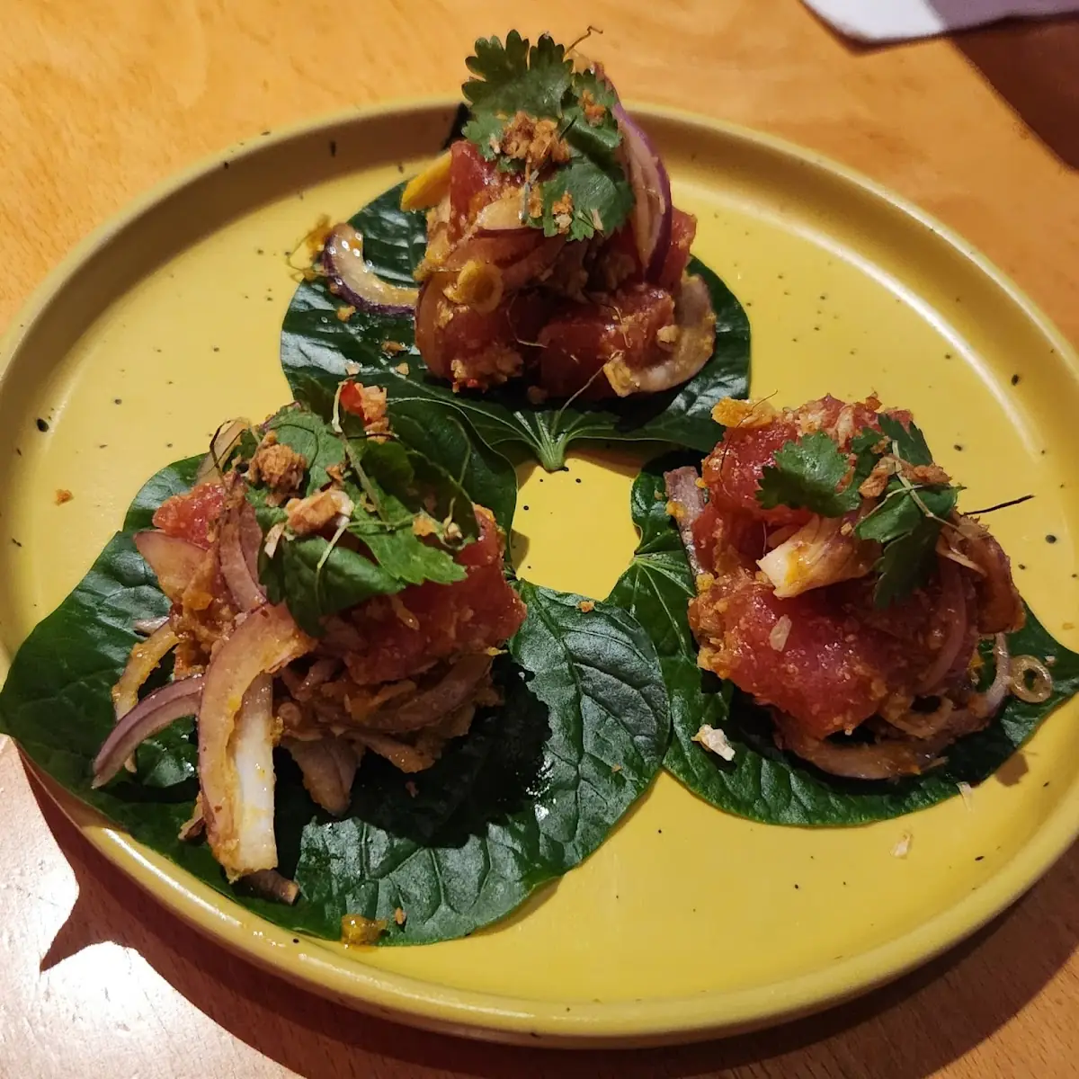 Raw Ahi Betel Wrap