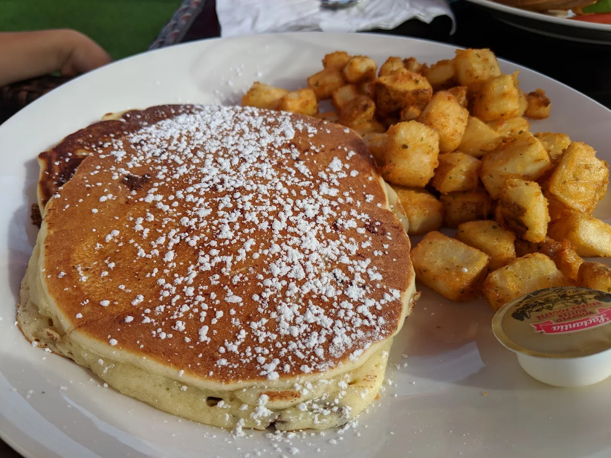 Chocolate Chip Pancakes, Evviva Breakfast and Lunch