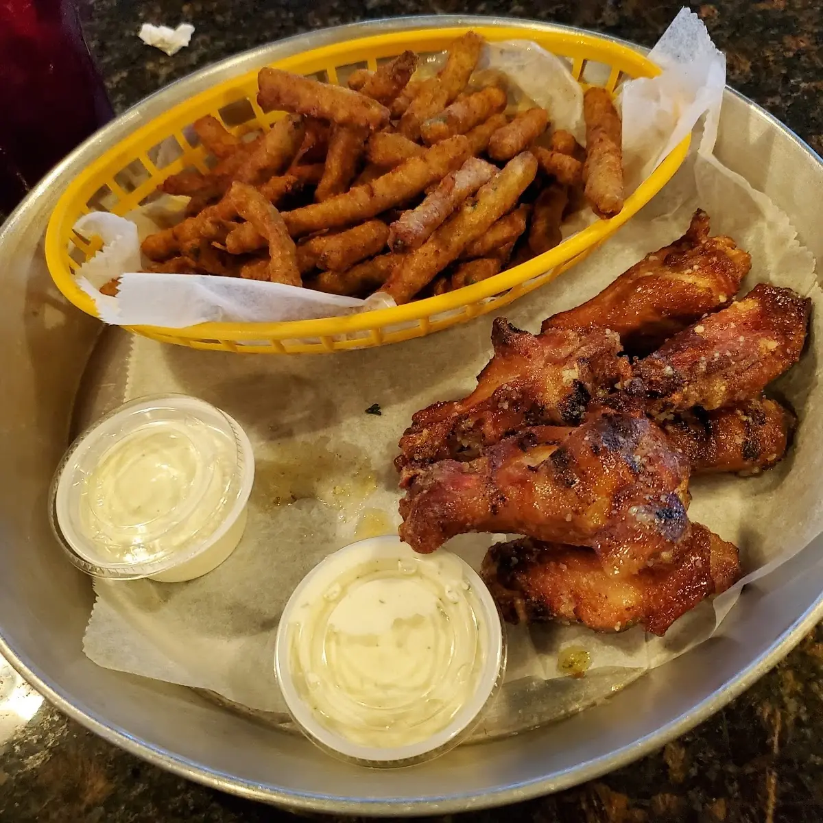 Wings and Fried Green Beans