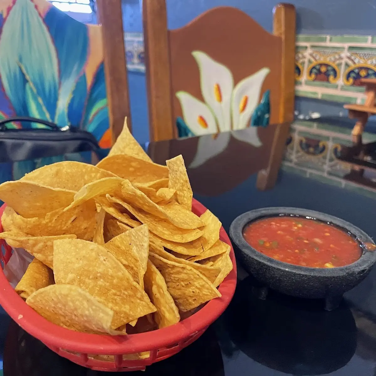 Chips and Salsa with Refried Beans