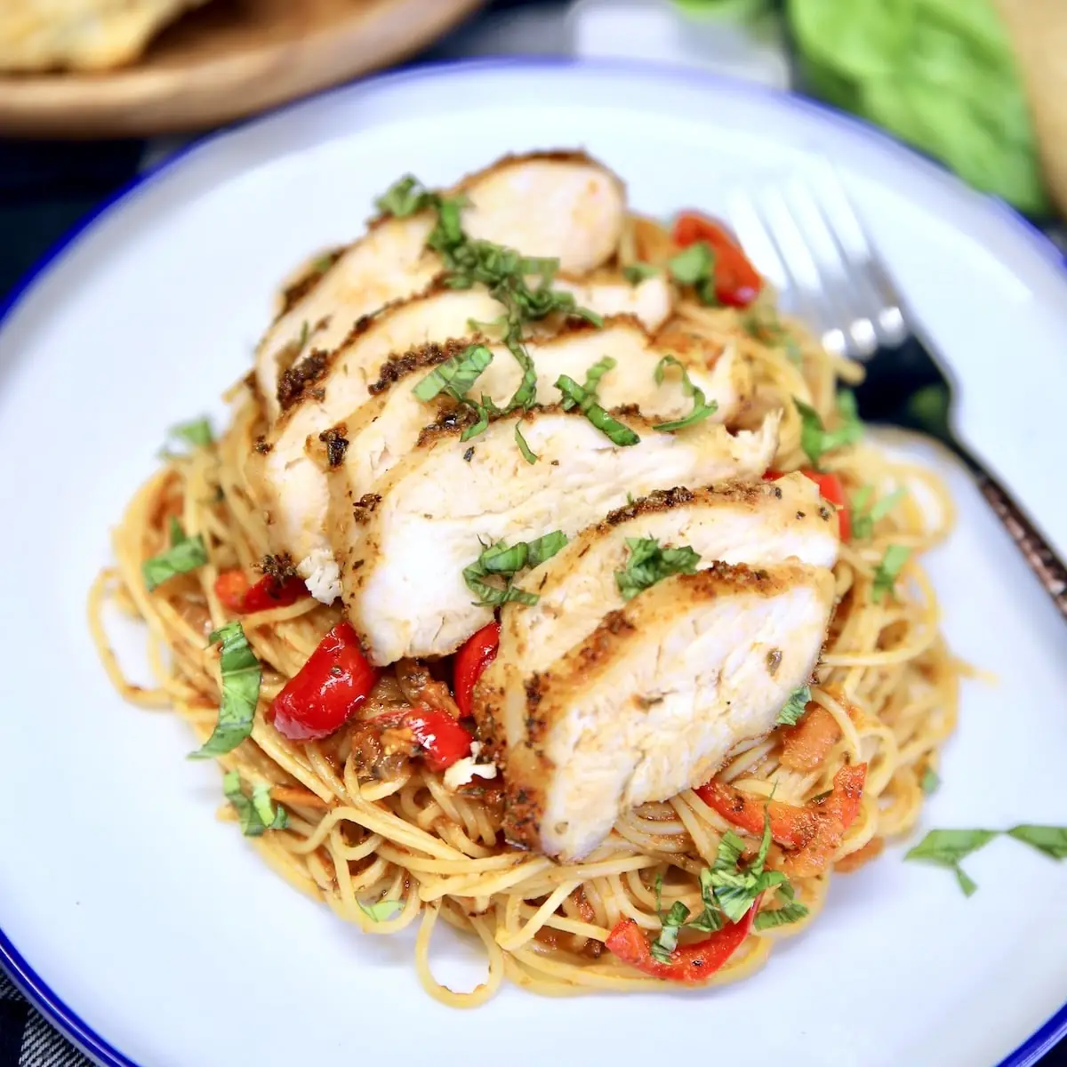 Grill Chicken with Egg Noodles