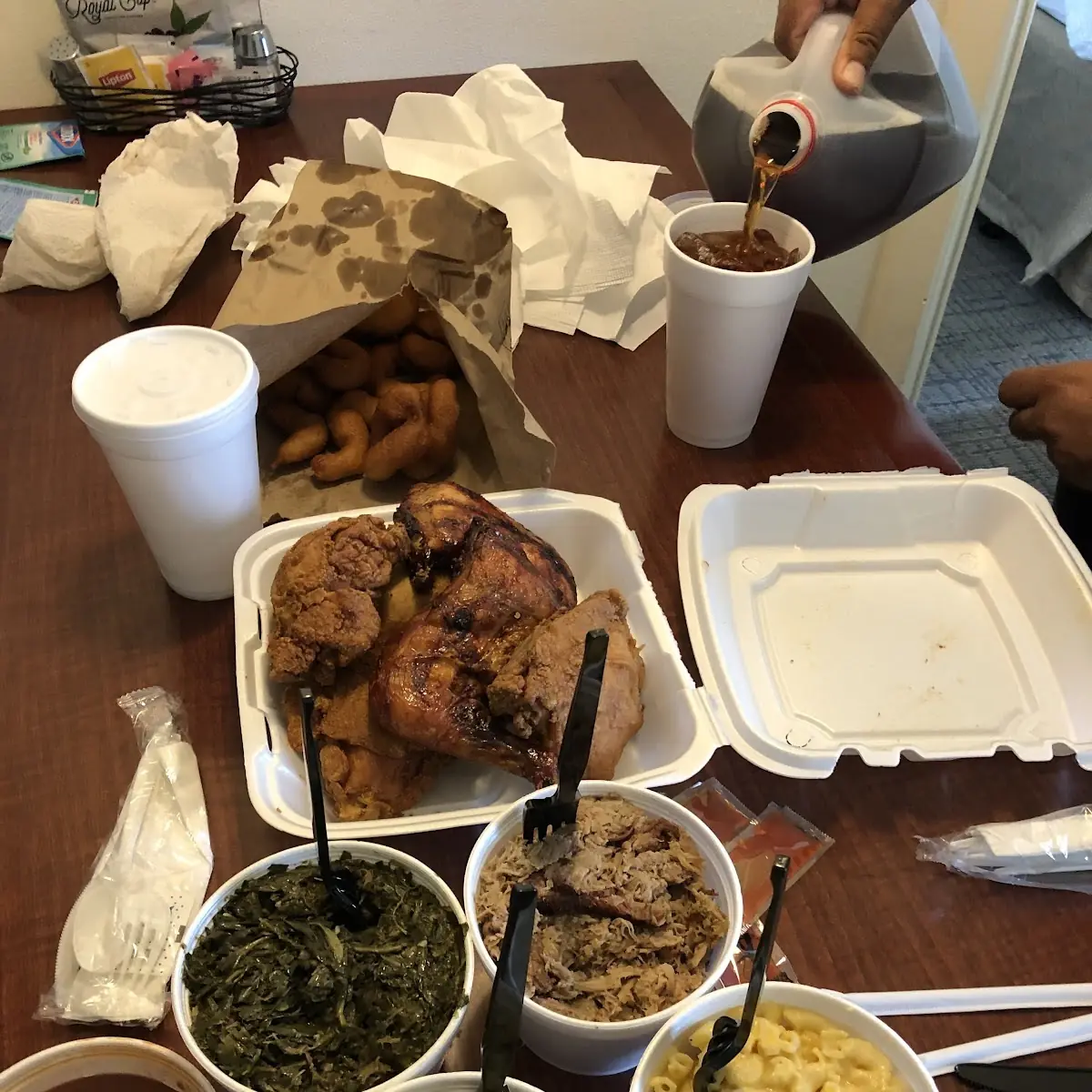 Bake Beans Collards Potato Salad