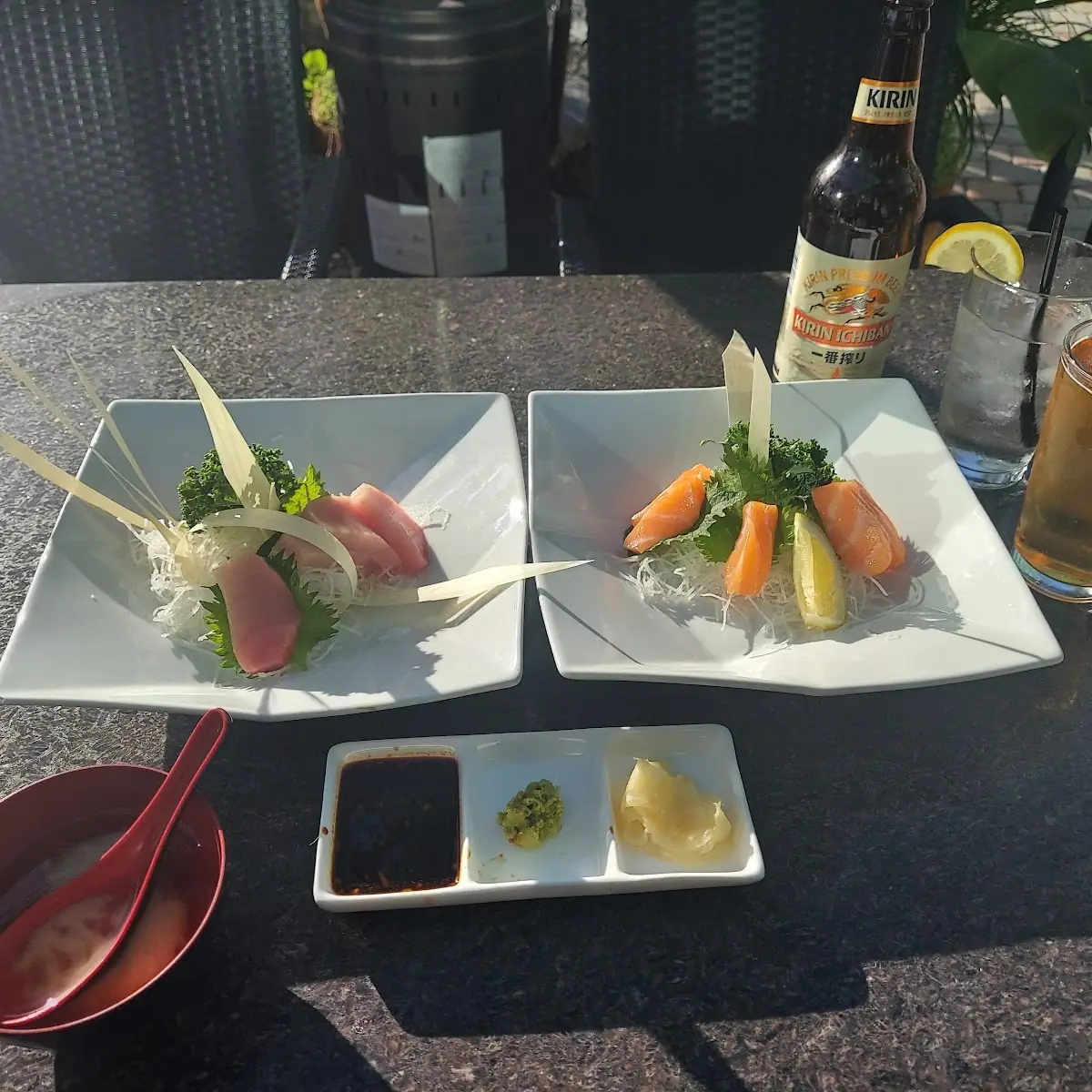 Hamachi and Salmon Sashimi
