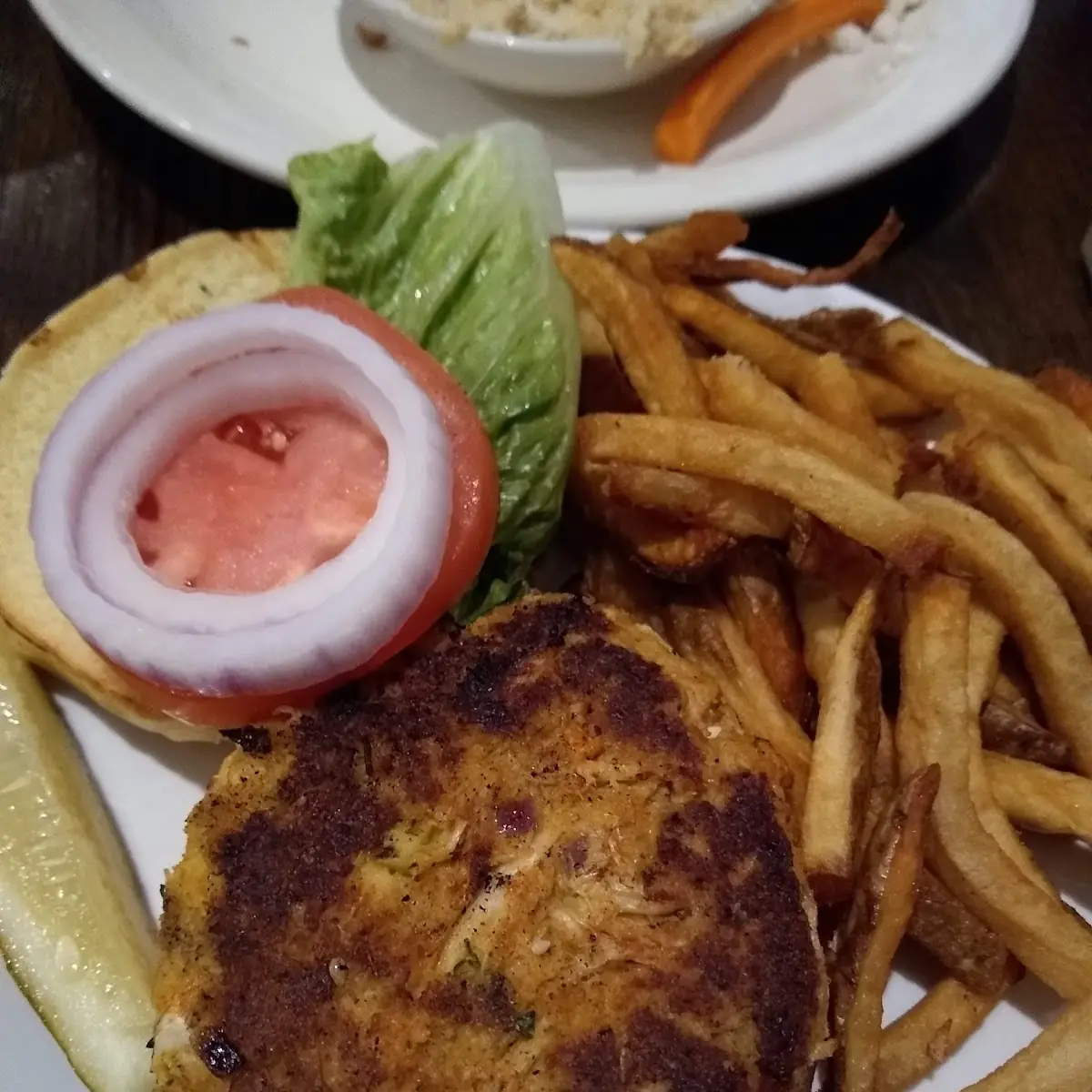 Crab Cake Sandwich with Fries