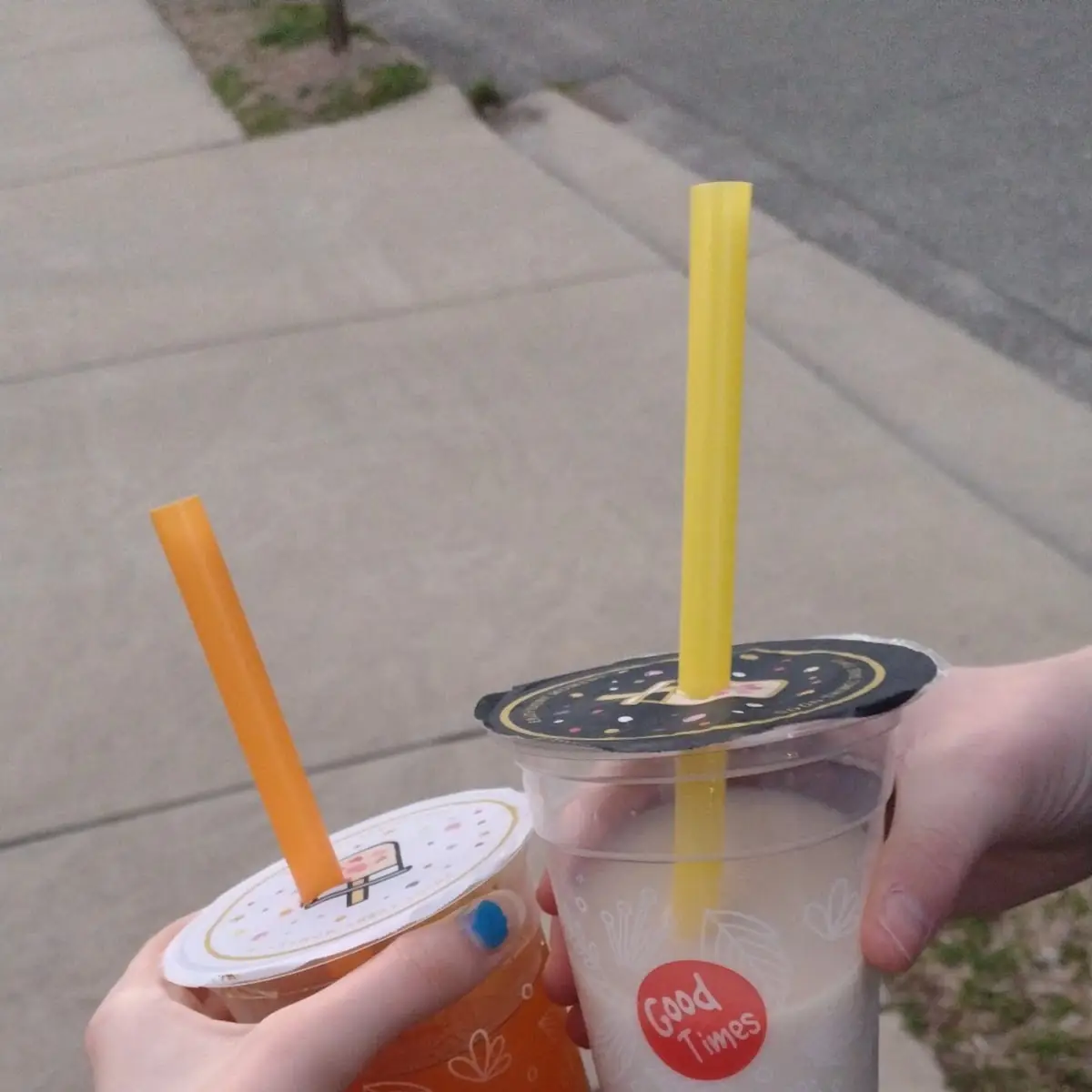 Peach Green Tea with Tapioca